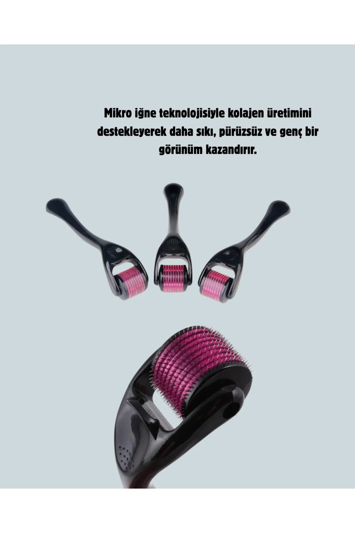 Dermaroller 1 mm Akne İzleri ve Çatlak Giderici Cilt Bakım Aleti 