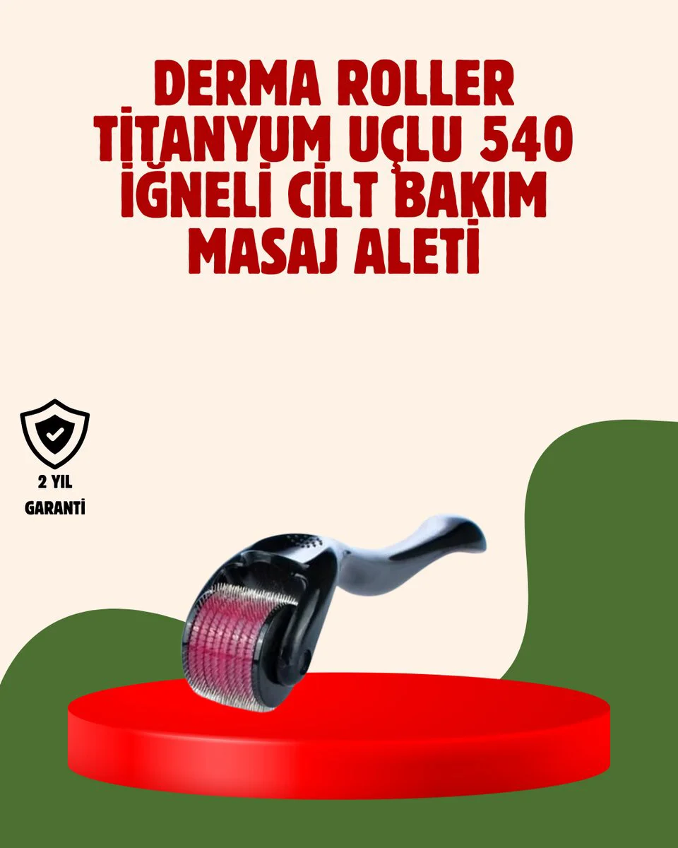 Dermaroller 1 mm Titanyum 540 İğneli - Akne İzleri ve Çatlak Giderici Cilt Bakım Aleti