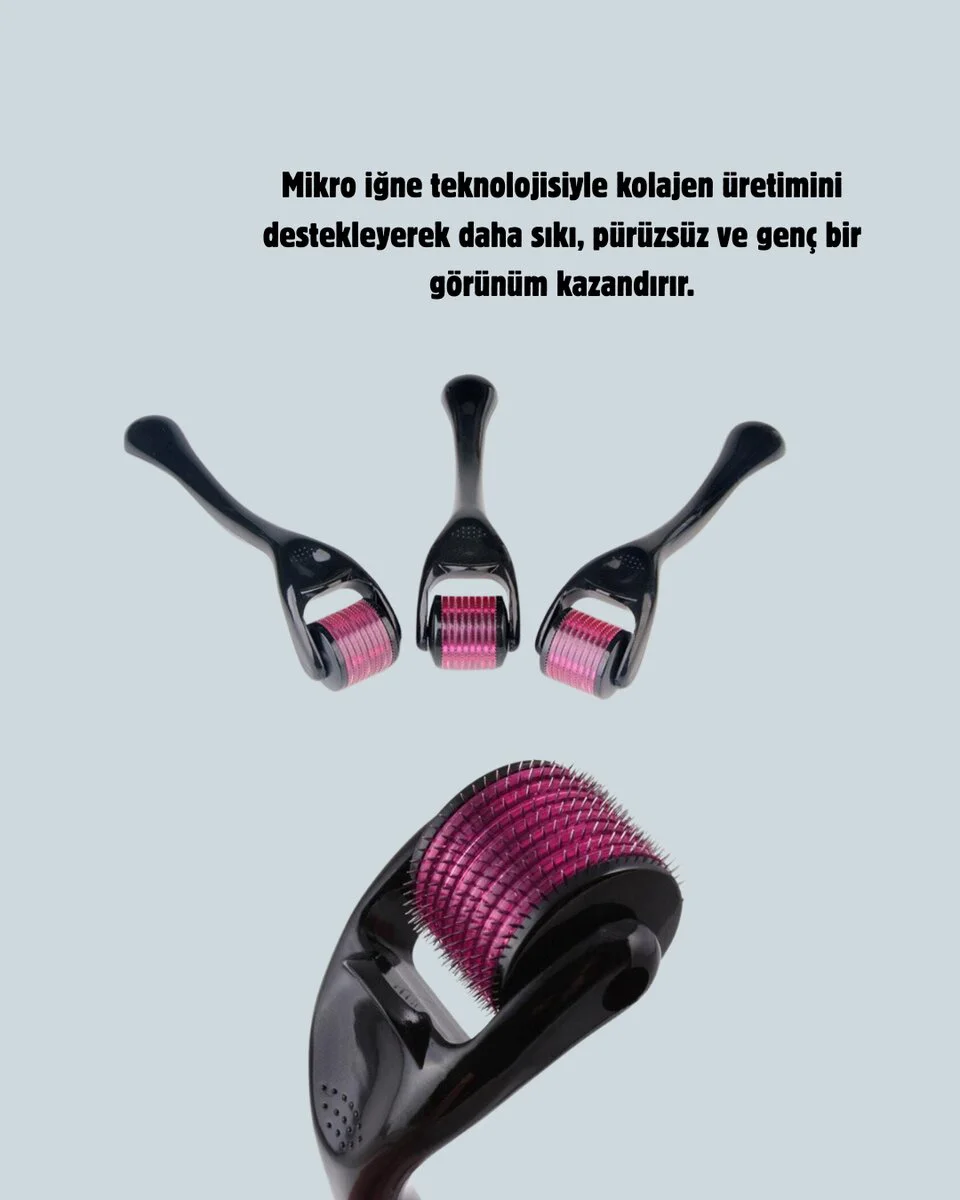 Dermaroller 1 mm Titanyum 540 İğneli - Akne İzleri ve Çatlak Giderici Cilt Bakım Aleti