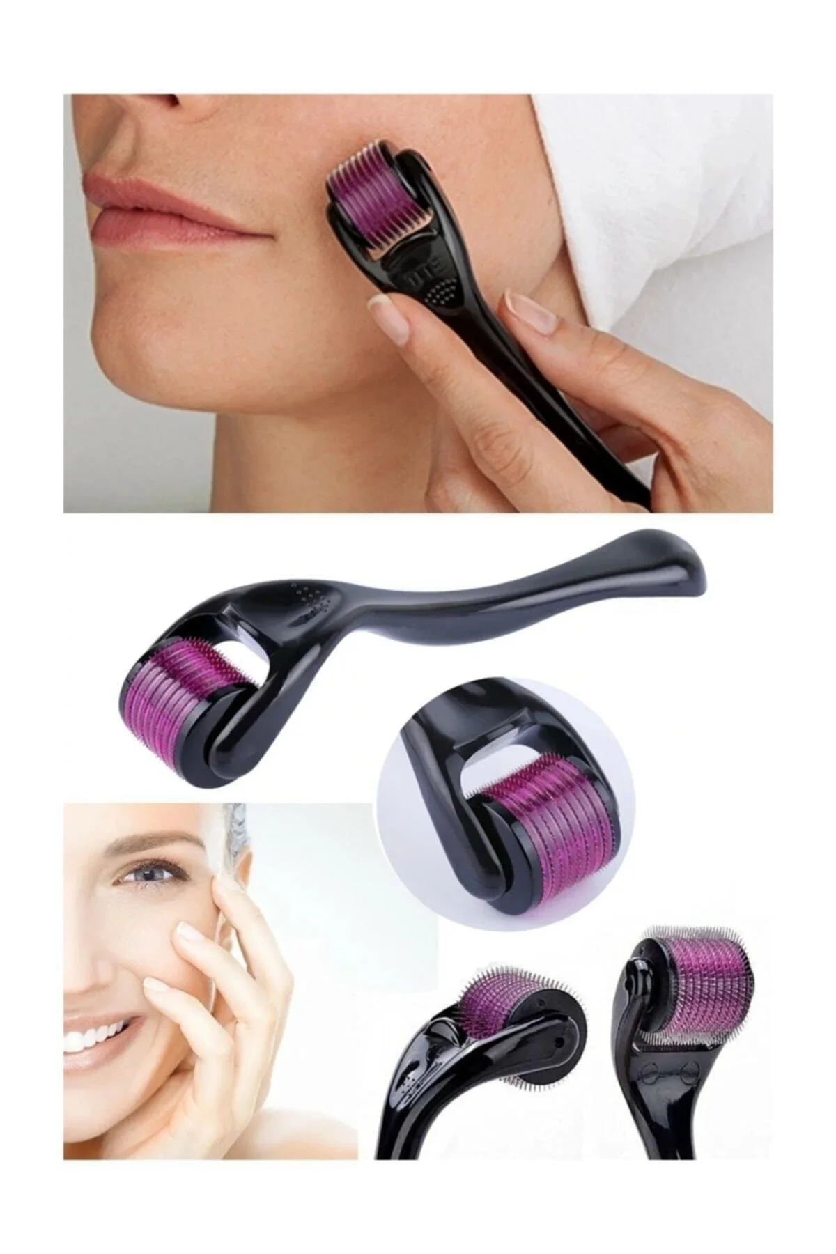 Dermaroller 540 Iğneli Roller 1 Mm Iğne Saç Çıkarma Tarağı Cilt Y