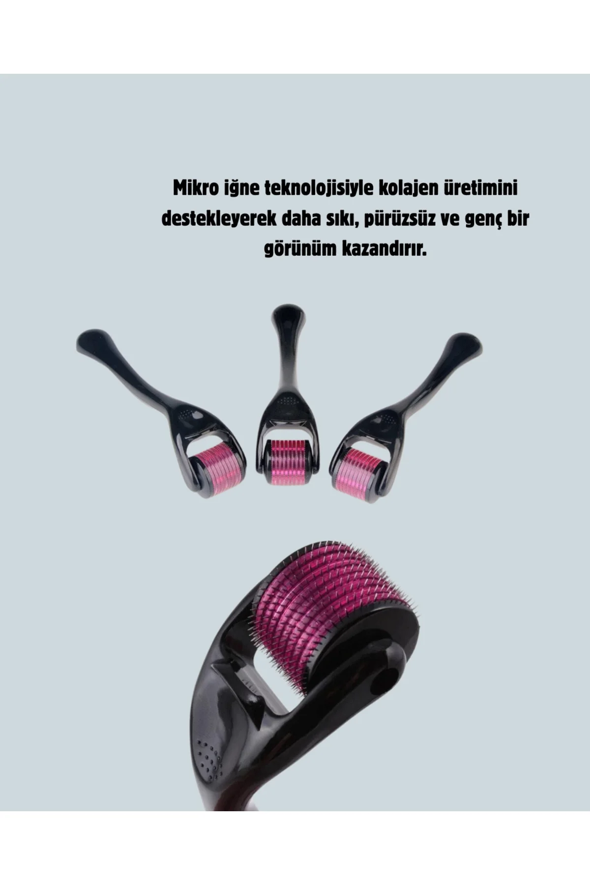 Dermaroller Titanyum 540 İğneli 0.5 mm Cilt Yenileme ve Anti Agin