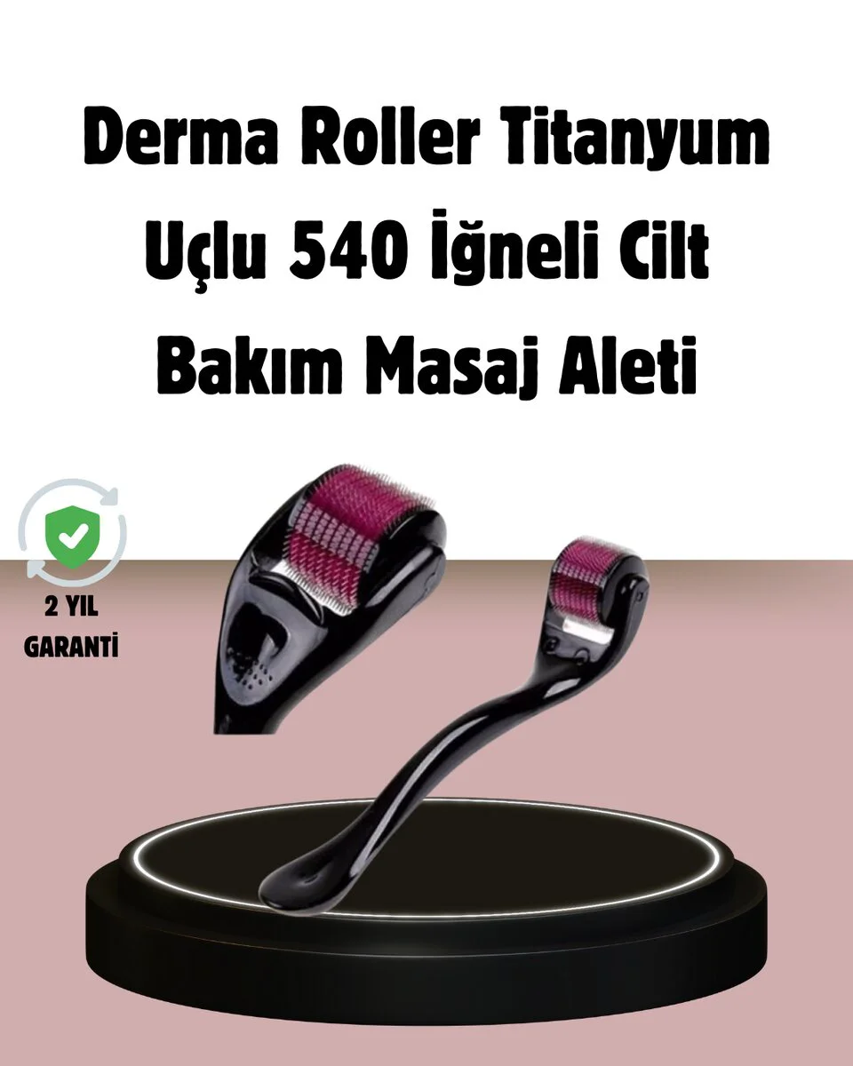 Dermaroller Titanyum 540 İğneli 1 mm Cilt Yenileme ve Anti Aging 