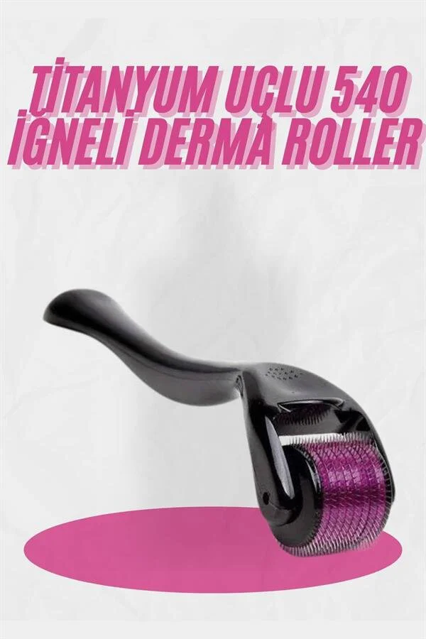 Dermaroller Titanyum 540 Iğneli 1 Mm Cilt Bakım Saç Kaş Sakal Serumu