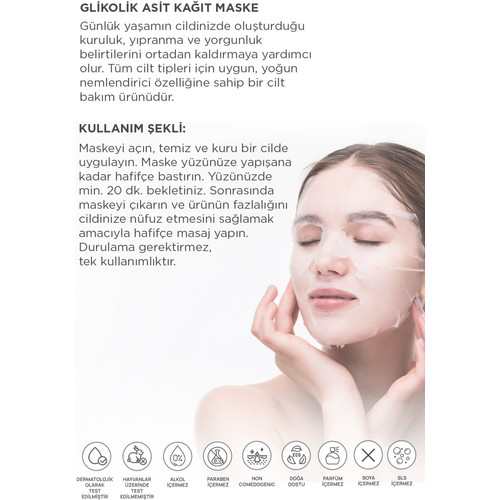 Derminix Glikolik Kağıt Maske