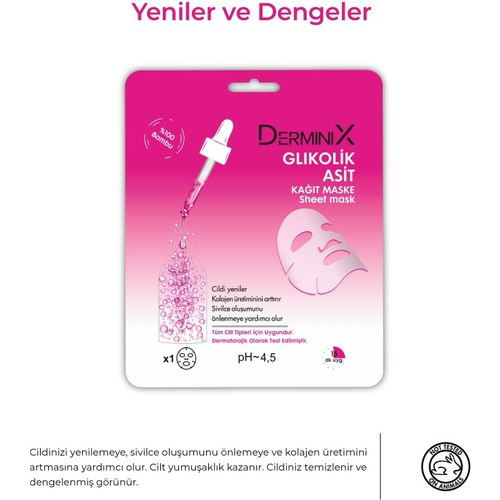 Derminix Glikolik Kağıt Maske