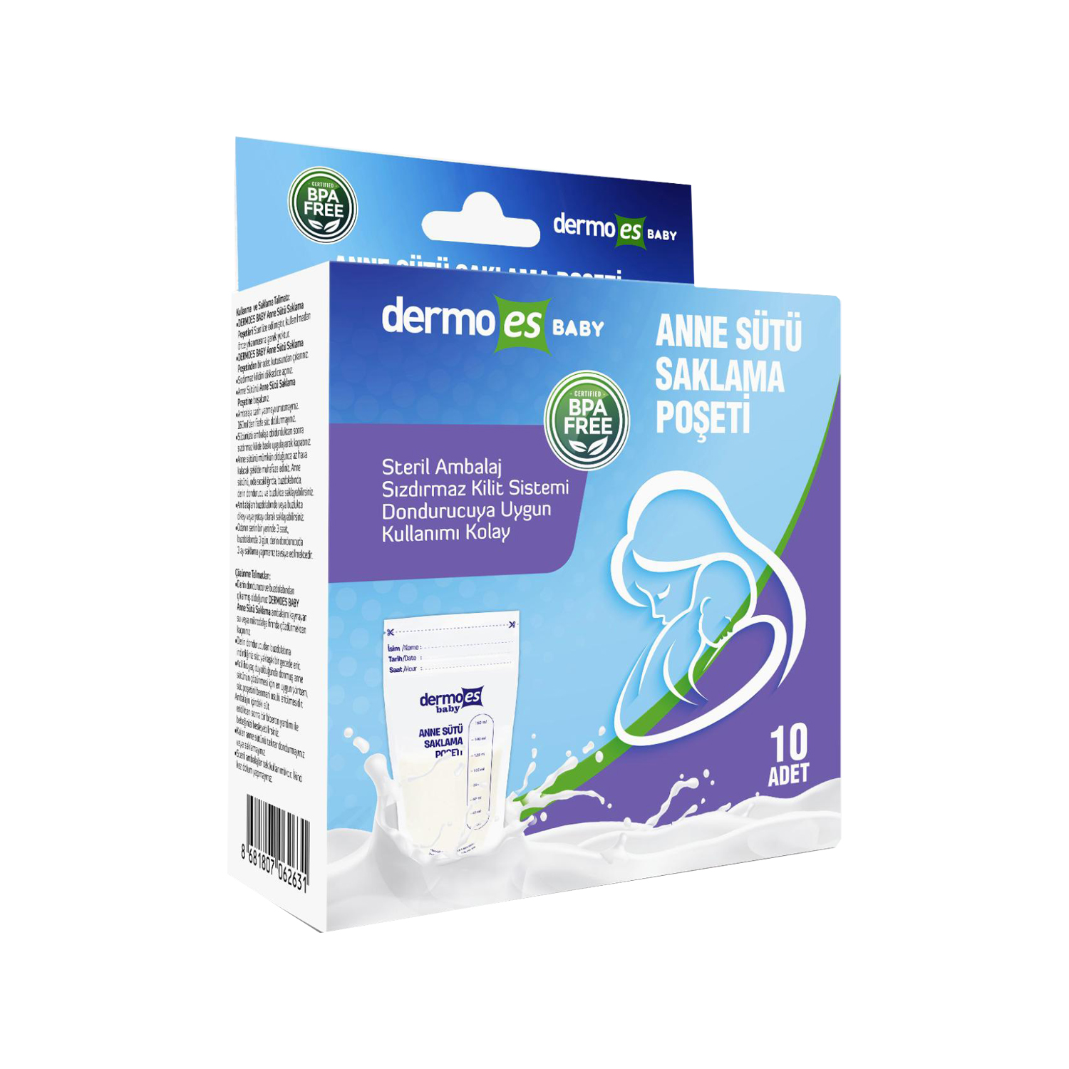 Dermoes Sut Saklama Posetı 10lu Baby