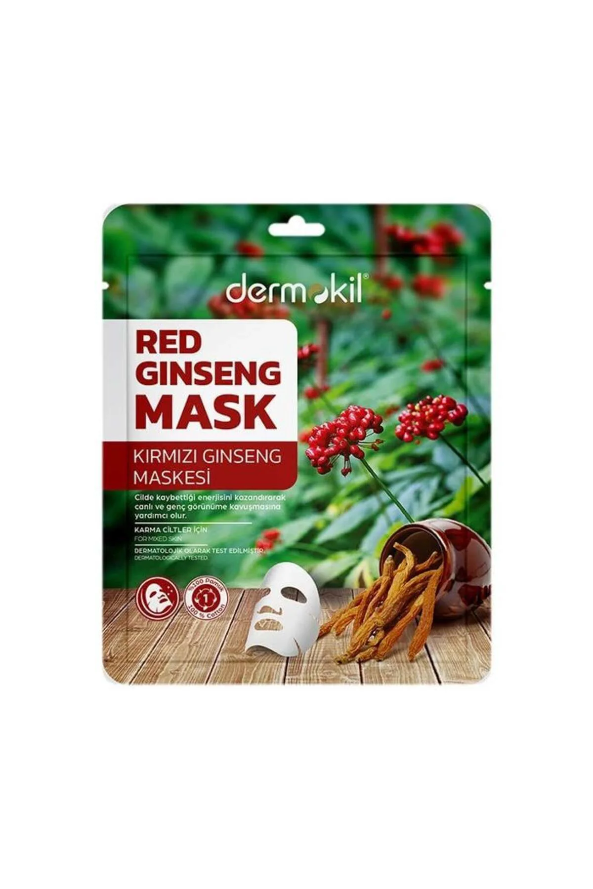 DERMOKİLKırmızı Ginseng Maskesi (KARMA CİLTLER IÇİN) 20 gr