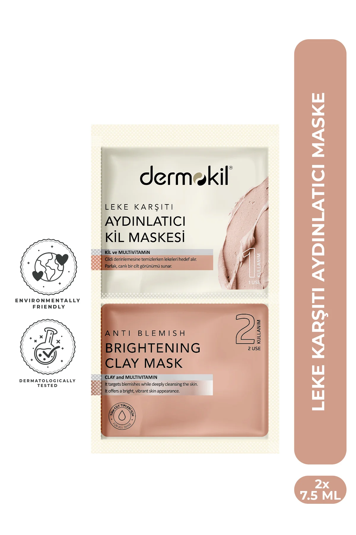 DERMOKİLLeke Karşıtı Aydınlatıcı Kil Maskesi 2* 7.5 ml