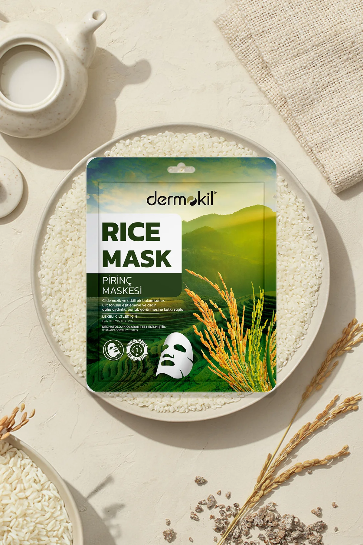 DERMOKİLPirinç Kağıt Maske - Leke Karşıtı 20 g