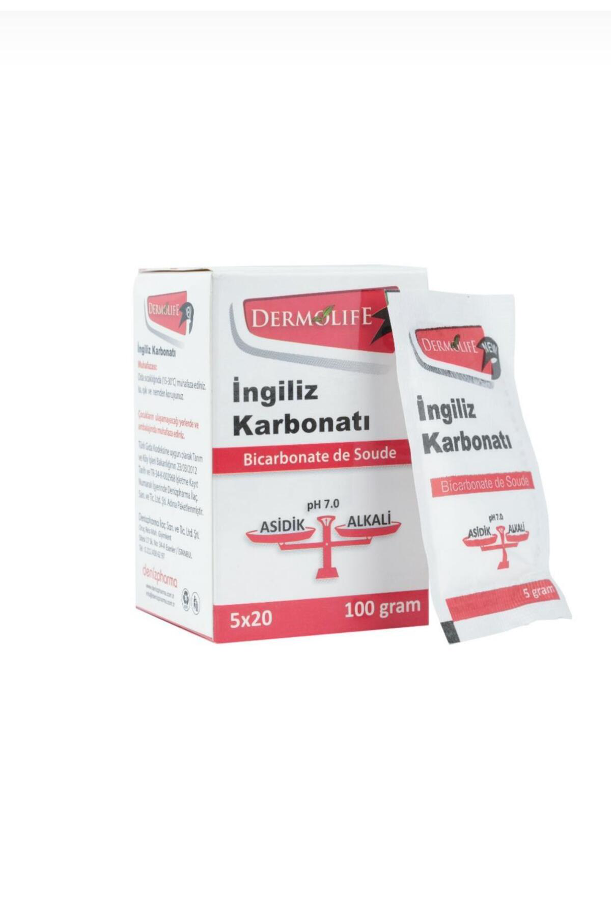 Dermolife İngiliz Karbonatı Tekli Ambalaj 5 g x 20 Adet 100 g