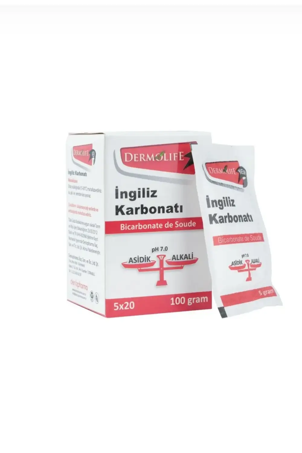 Dermolife İngiliz Karbonatı Tekli Ambalaj 5 g x 20 Adet 100 g