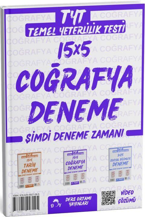 Ders Ortamı TYT Coğrafya 15 Deneme Tamamı Video Çözümlü Ders Orta