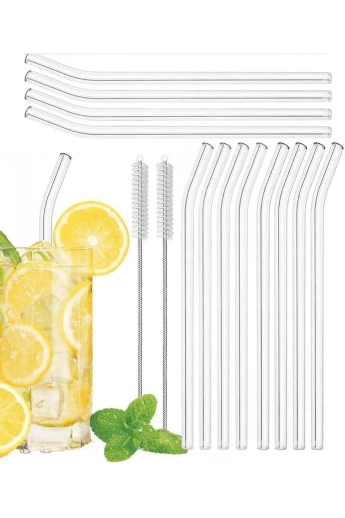 derx Parça Cam Pipet Seti 12 Adet Cam Pipet 2 Adet Pipet Temizlem