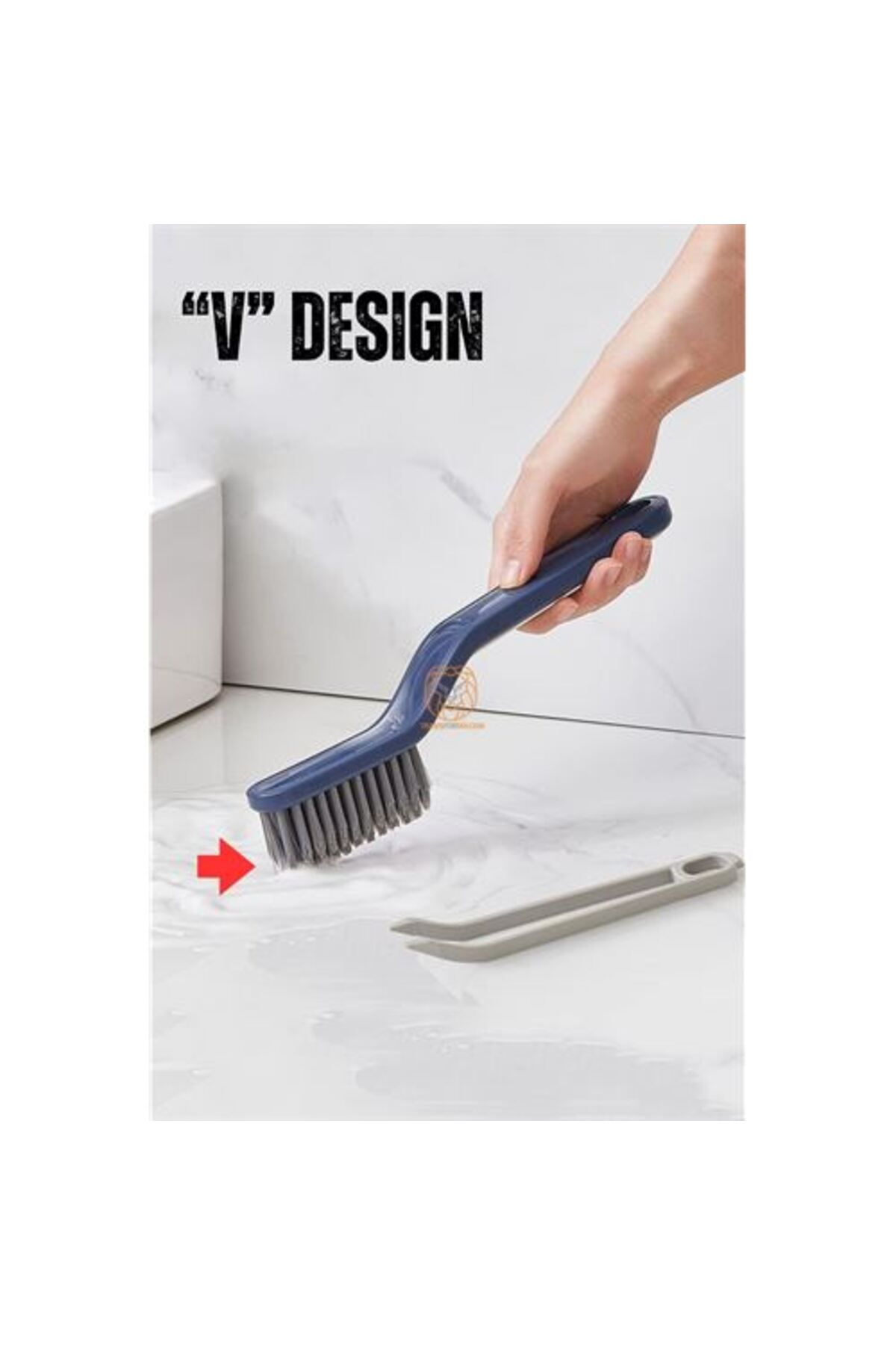 Derz Fırçası V Dizayn Banyo Mutfak Lavabo Fırçası
