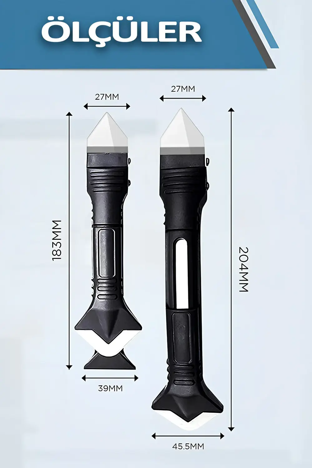 Derz Temizleyici Bıçak Silikon Sökücü Alet Havuz İnşaat Banyo Kor