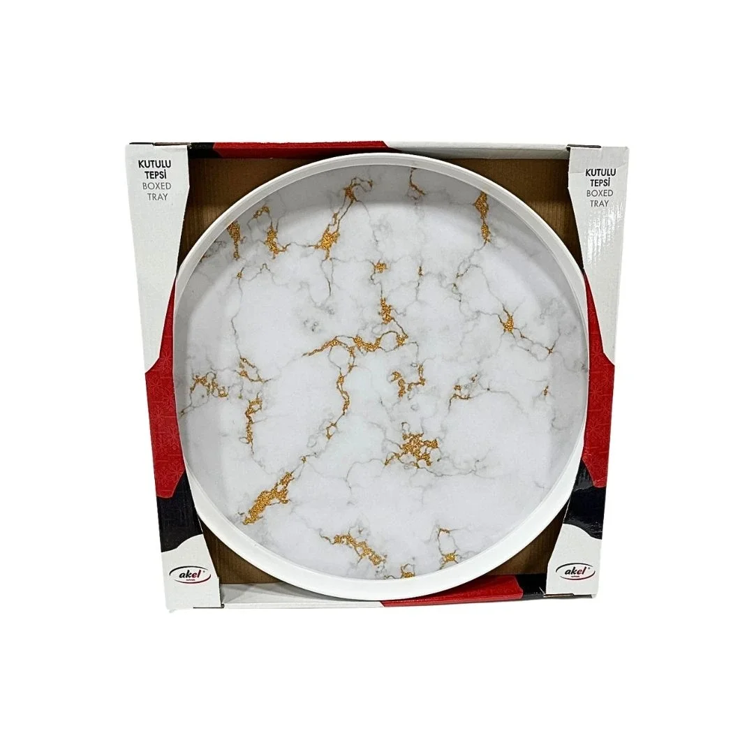 Desenli 40 cm Yuvarlak Melamin Tepsi Fiyatı, Yorumları ve Özellikleri