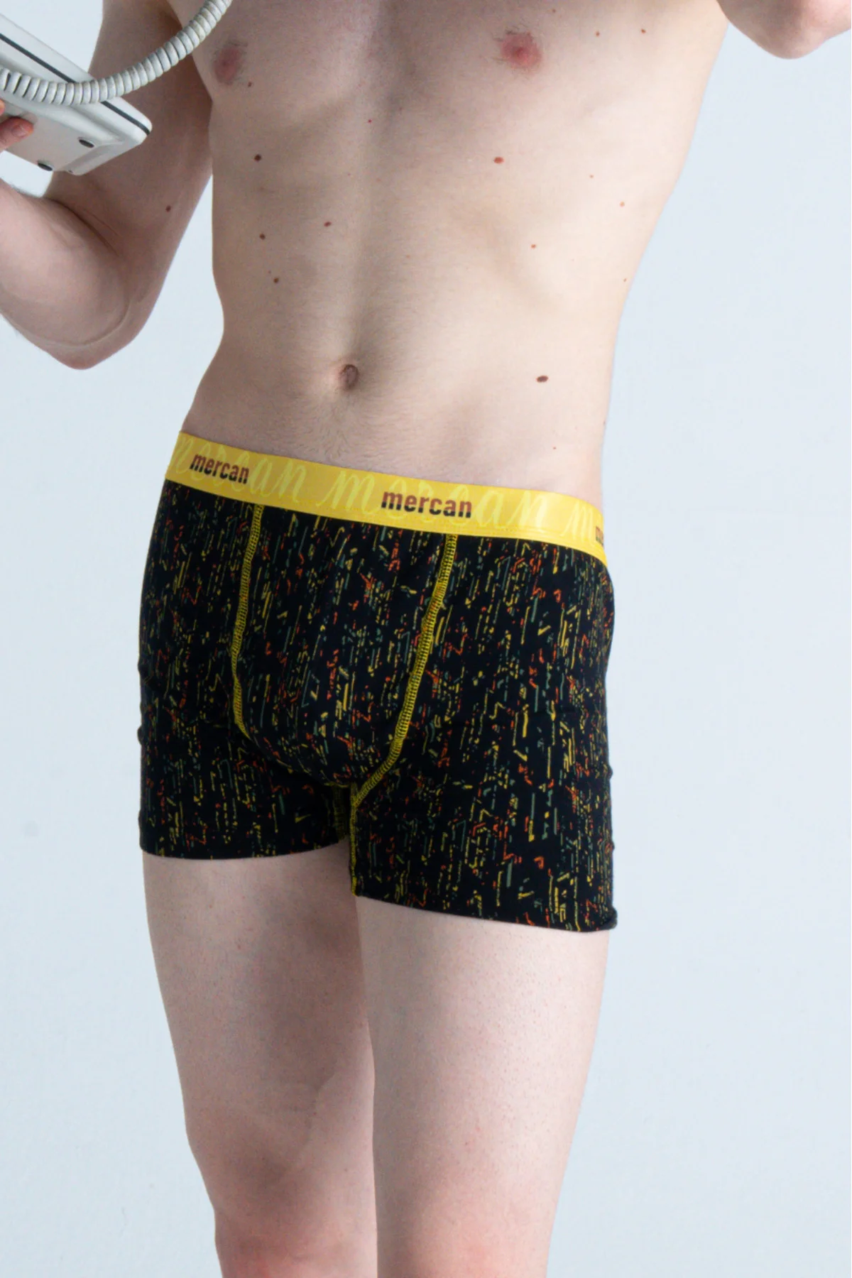 Desenli Boxer 'Tetris' Baskılı Pamuklu Erkek Boxer Desenli Boxer 'Tetris' Baskılı Pamuklu Erkek Boxer