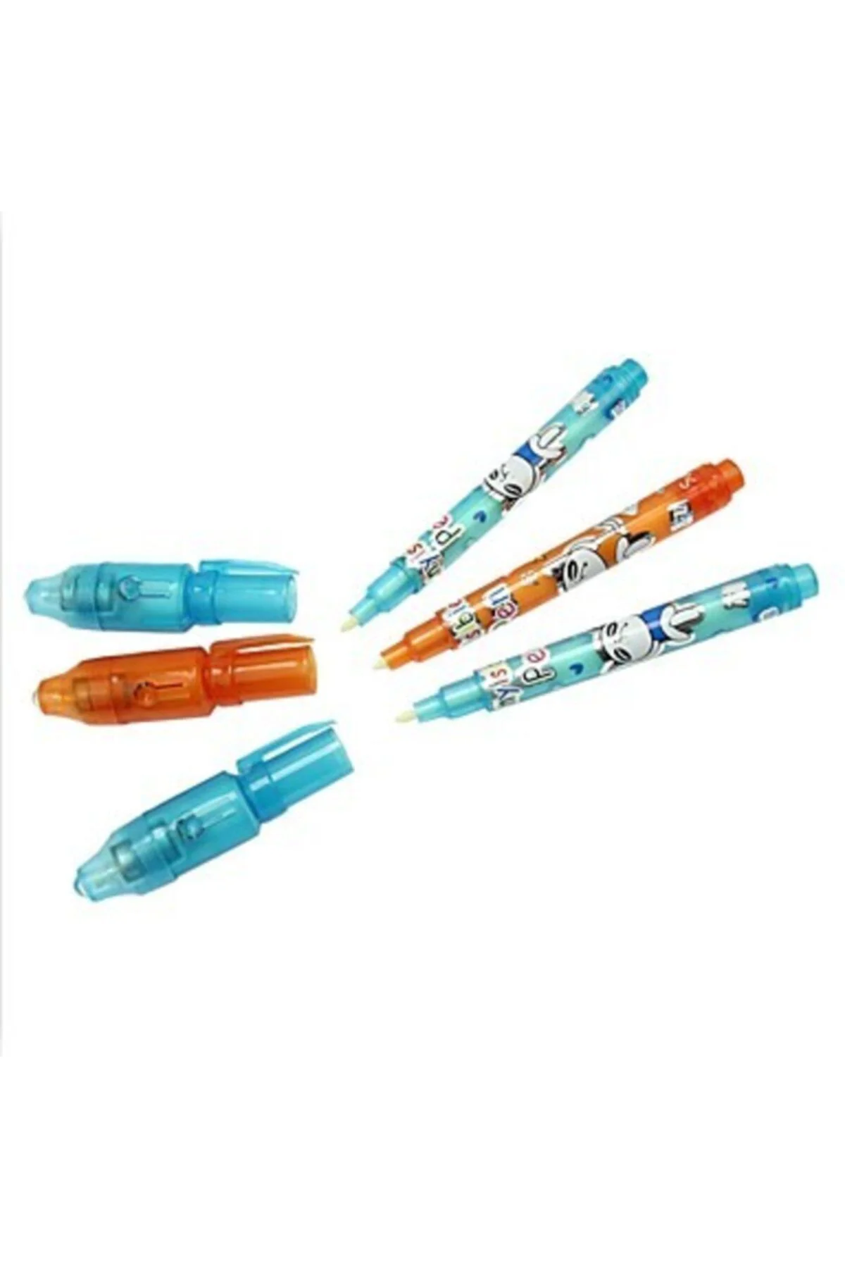 Desenli Işıklı Sihirli Görünmez Kalem  6 Adet