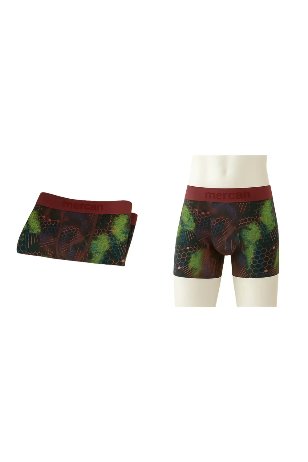 Desenli Likralı Pamuklu Baskılı Erkek Boxer - BİO