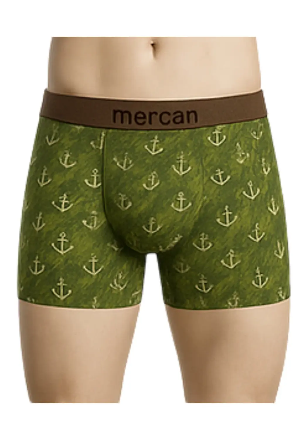 Desenli Likralı Pamuklu Baskılı Erkek Boxer-ÇAPA