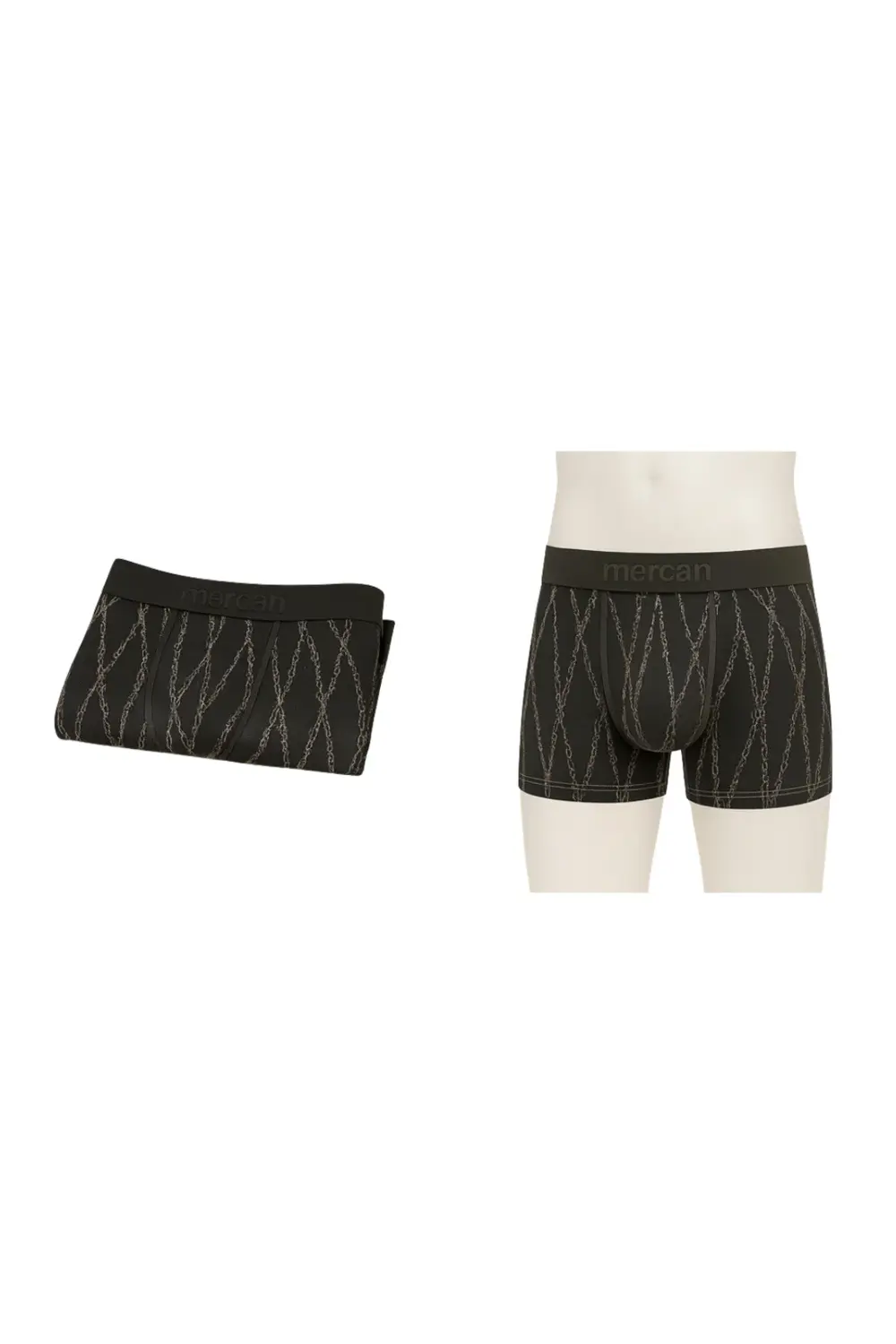 Desenli Likralı Pamuklu Baskılı Erkek Boxer - HORYO