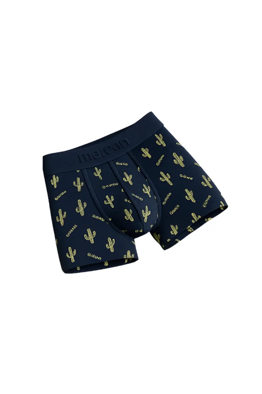 Desenli Likralı Pamuklu Baskılı Erkek Boxer - KAKTÜS