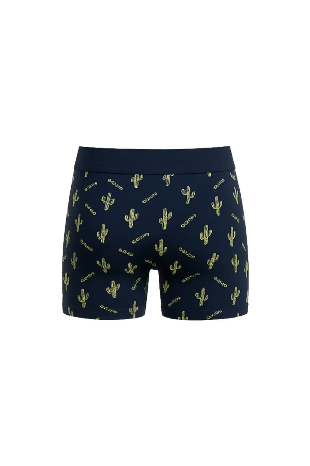 Desenli Likralı Pamuklu Baskılı Erkek Boxer - KAKTÜS