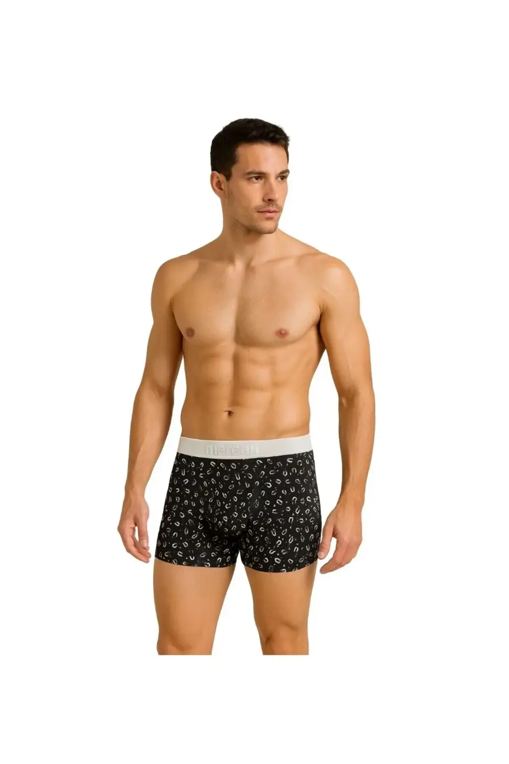 Desenli Likralı Pamuklu Baskılı Erkek Boxer - MAGNET