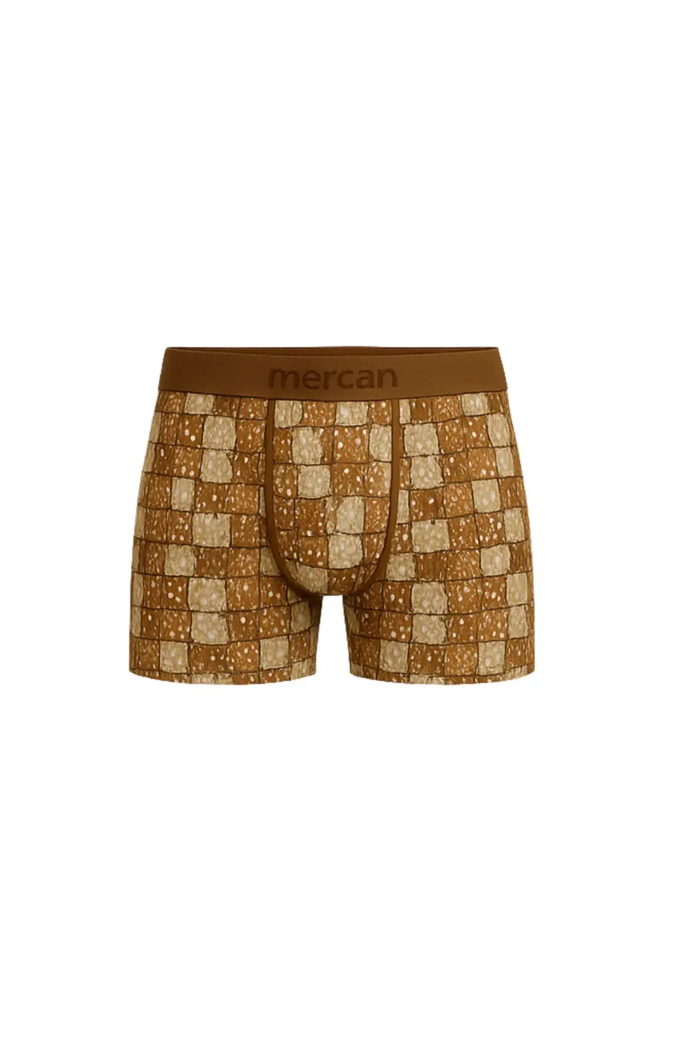 Desenli Likralı Pamuklu Baskılı Erkek Boxer - MOZAİK