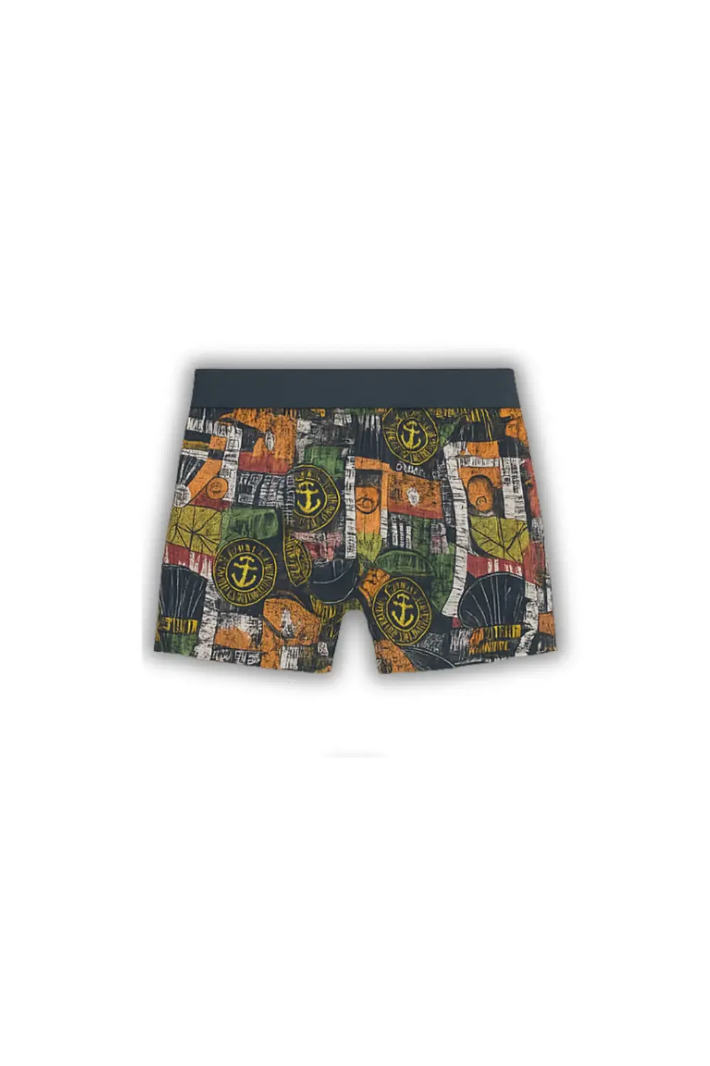 Desenli Likralı Pamuklu Baskılı Erkek Boxer-OKYANUS