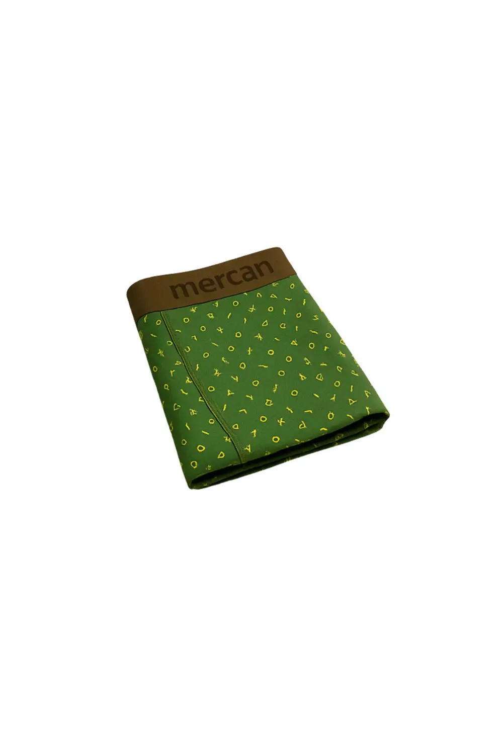 Desenli Likralı Pamuklu Baskılı Erkek Boxer - YEŞİL DEĞER