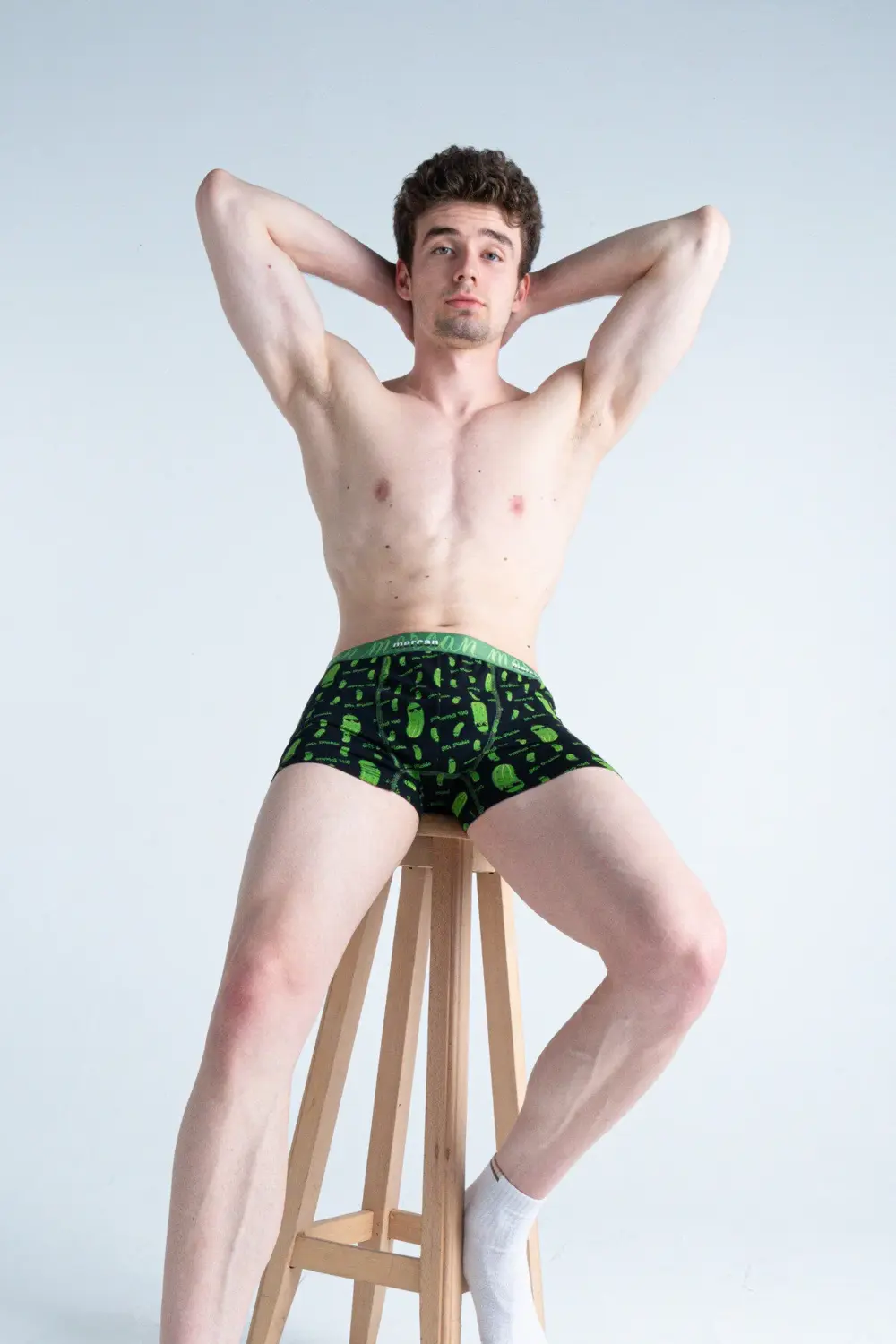 Desenli Likralı Pamuklu 'mr. Pickle' Baskılı Erkek Boxer