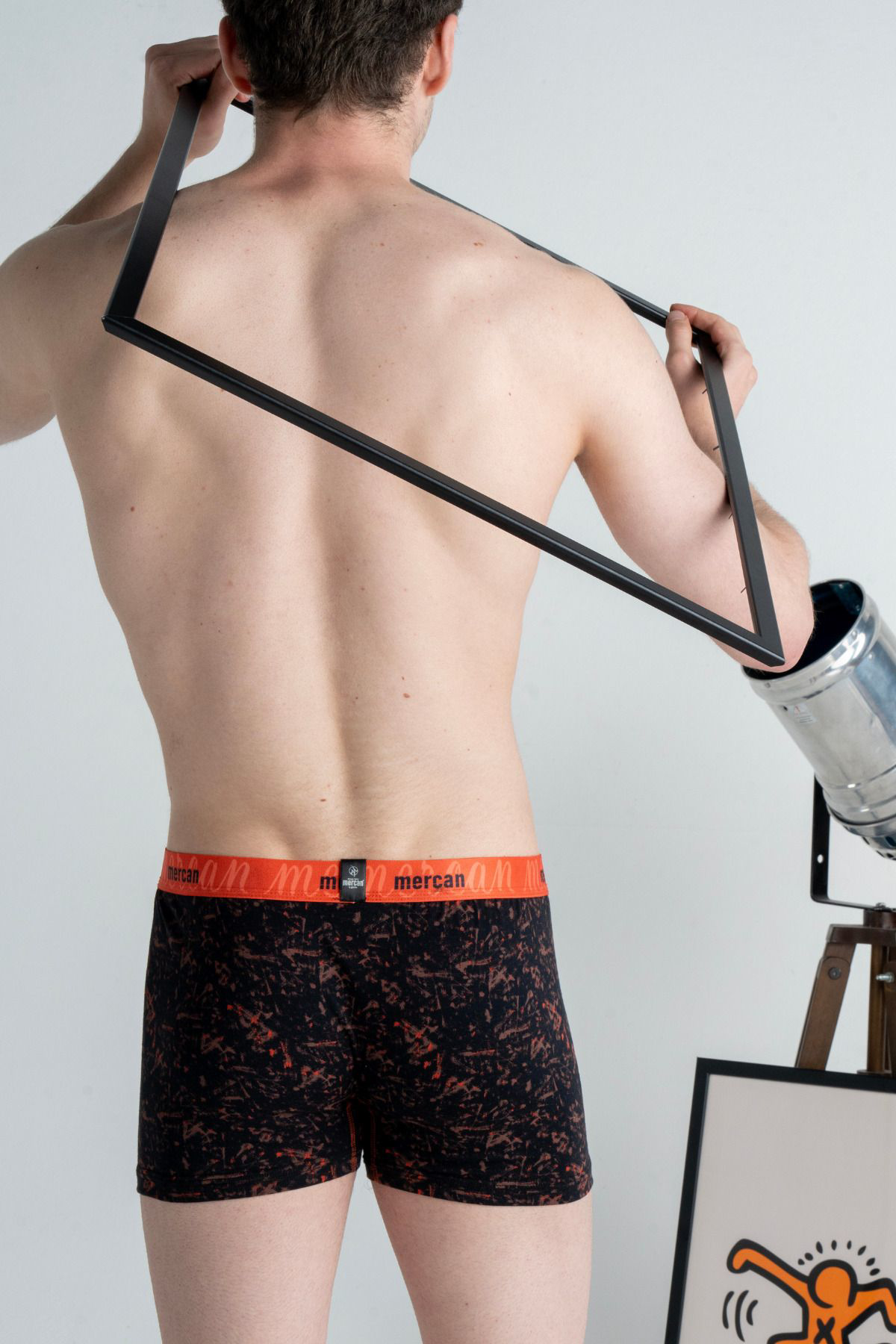 Mercan Desenli Likralı Pamuklu Esnek Erkek Baskılı Boxer - Picasso