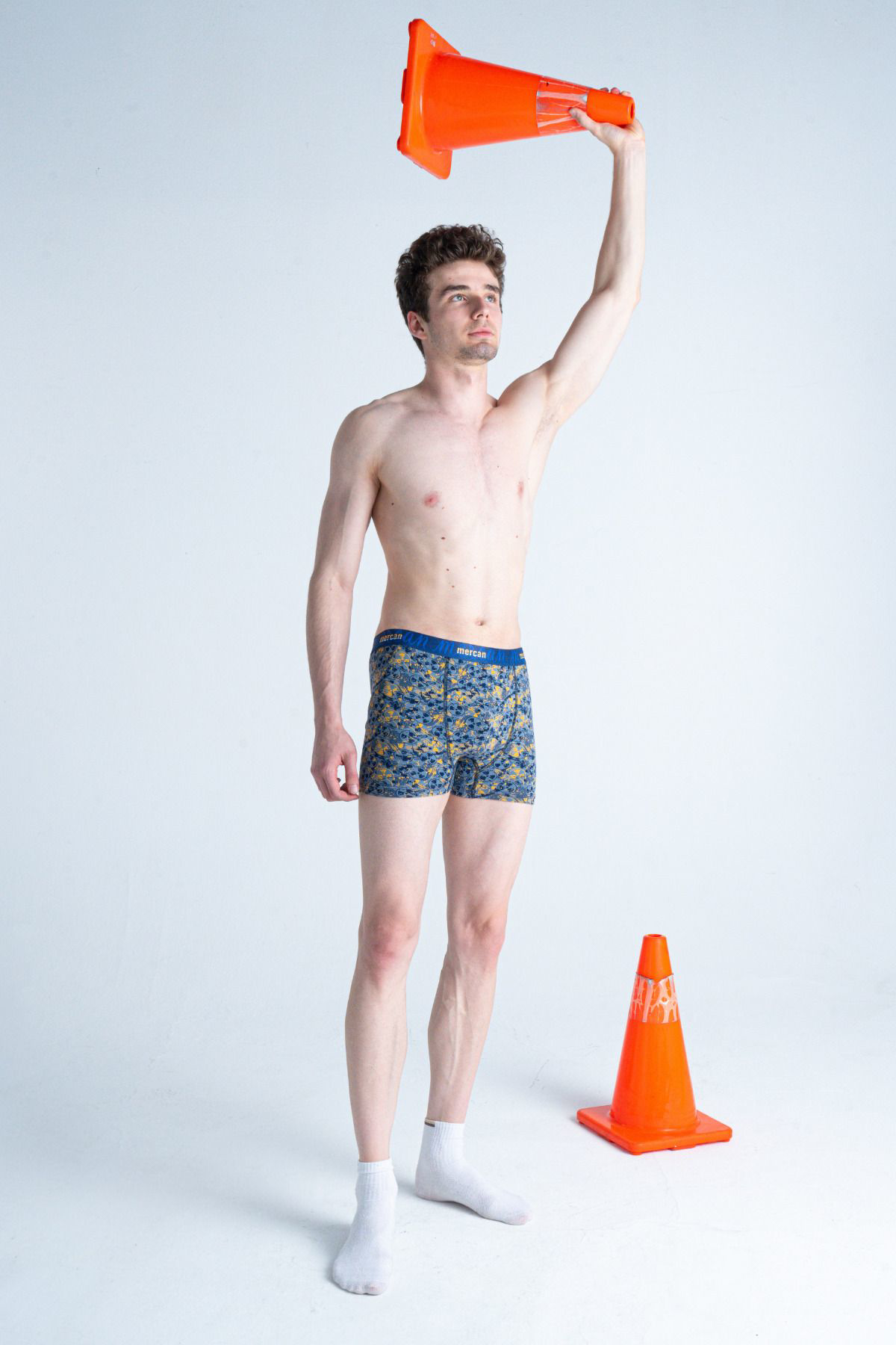 Mercan Desenli Likralı Pamuklu Esnek Baskılı Erkek Boxer - Danger