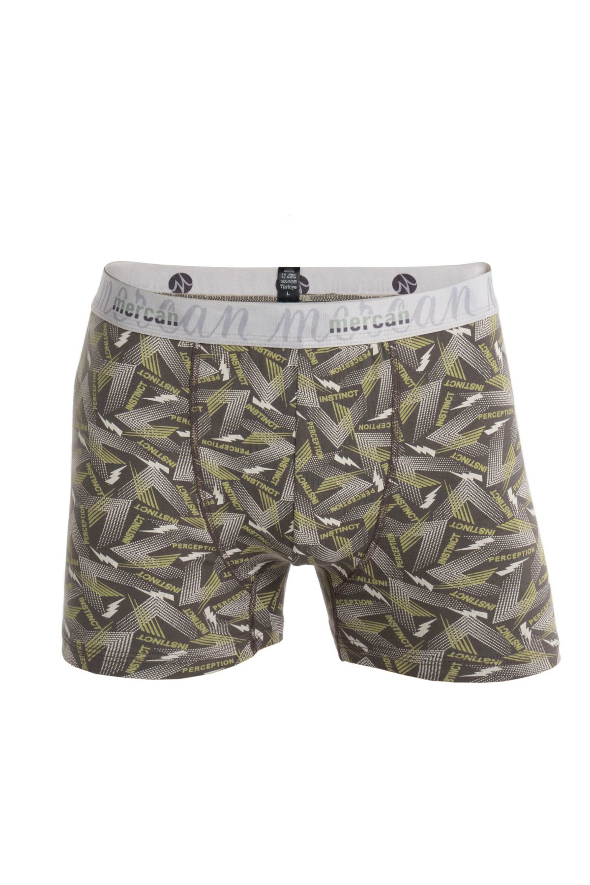 Mercan Desenli Likralı Pamuklu Perfection Baskılı Erkek Boxer