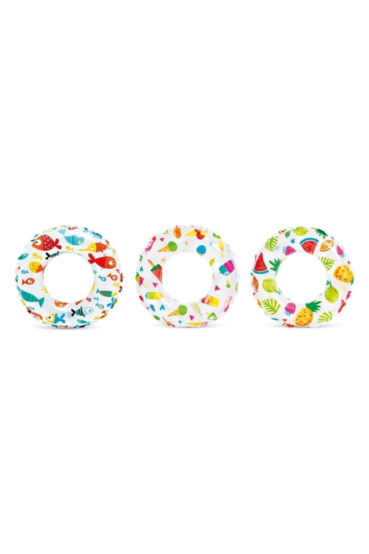 İntex Desenli Lüks Simit 51 Cm - 59230 3-6 Yaş 6-10 Yaş