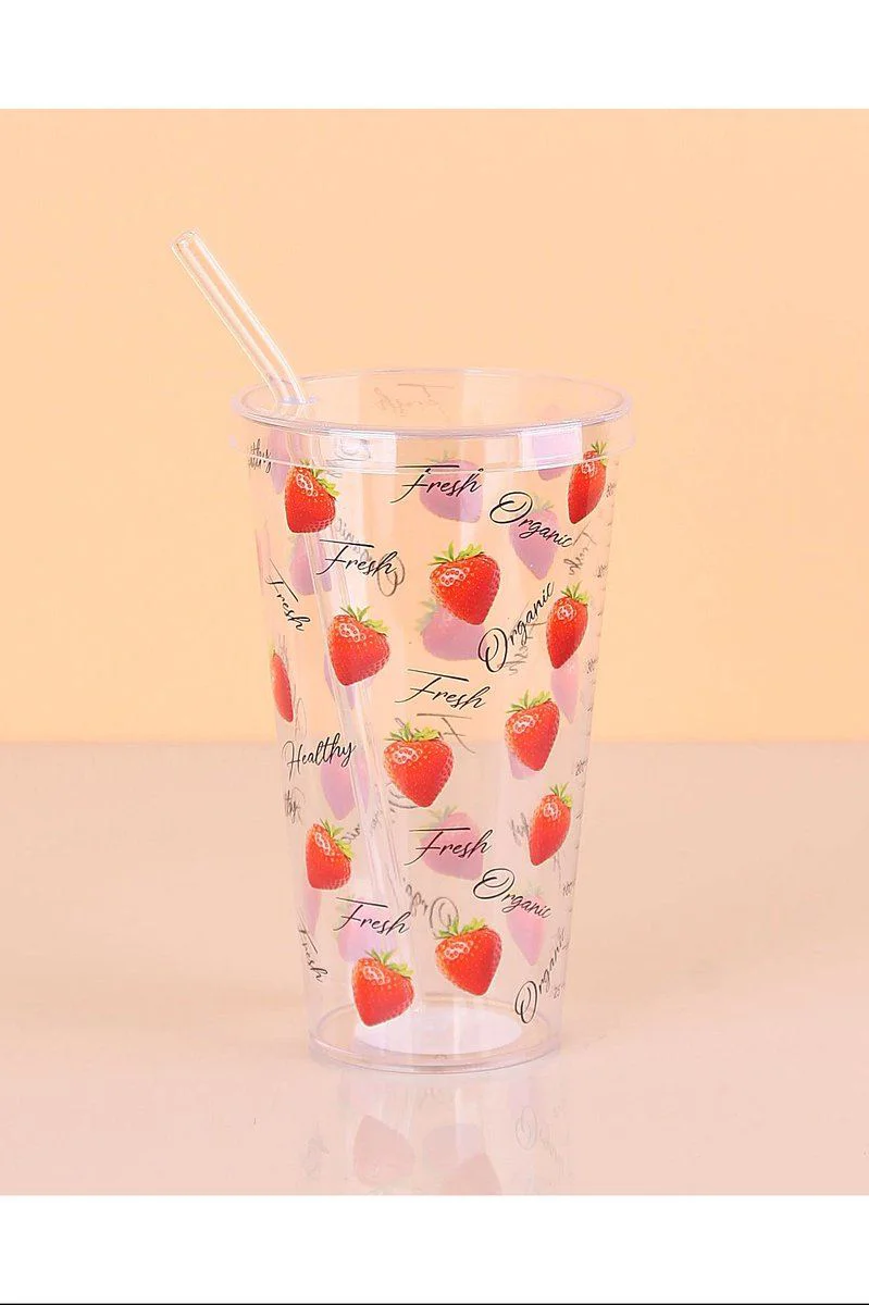 Desenli Pipetli Plastik Bardak 16 Cm - Çiftli Kullanım Fiyatı, Yorumları ve Özellikleri