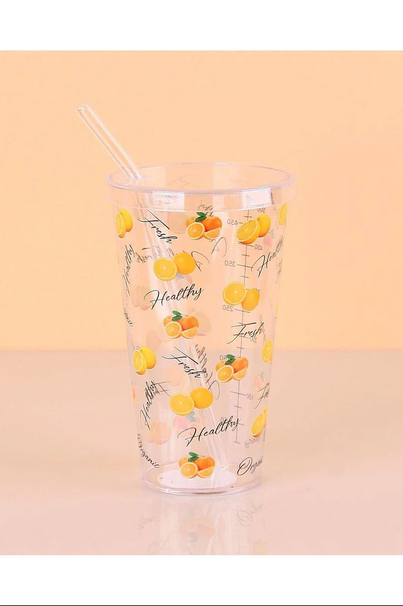 Desenli Pipetli Plastik Bardak 16 Cm - Çiftli Kullanım Fiyatı, Yorumları ve Özellikleri