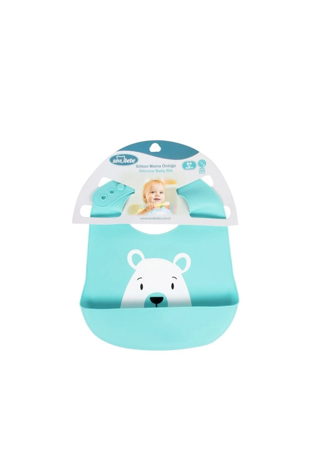 Desenli Silikon Mama Önlüğü