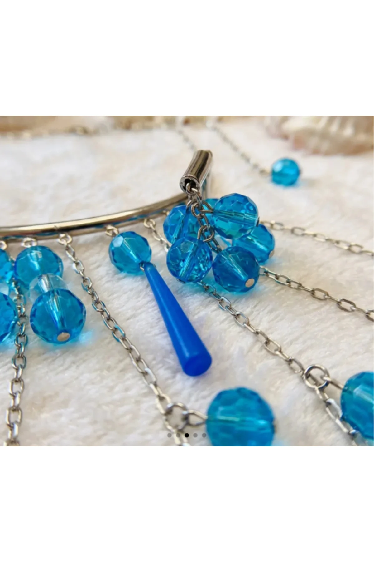 Design Jewelry Mavi Cam Kolye