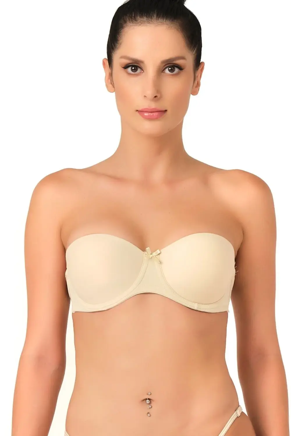 Desteksiz Boş Kap Straplez Sütyen 701 Ten