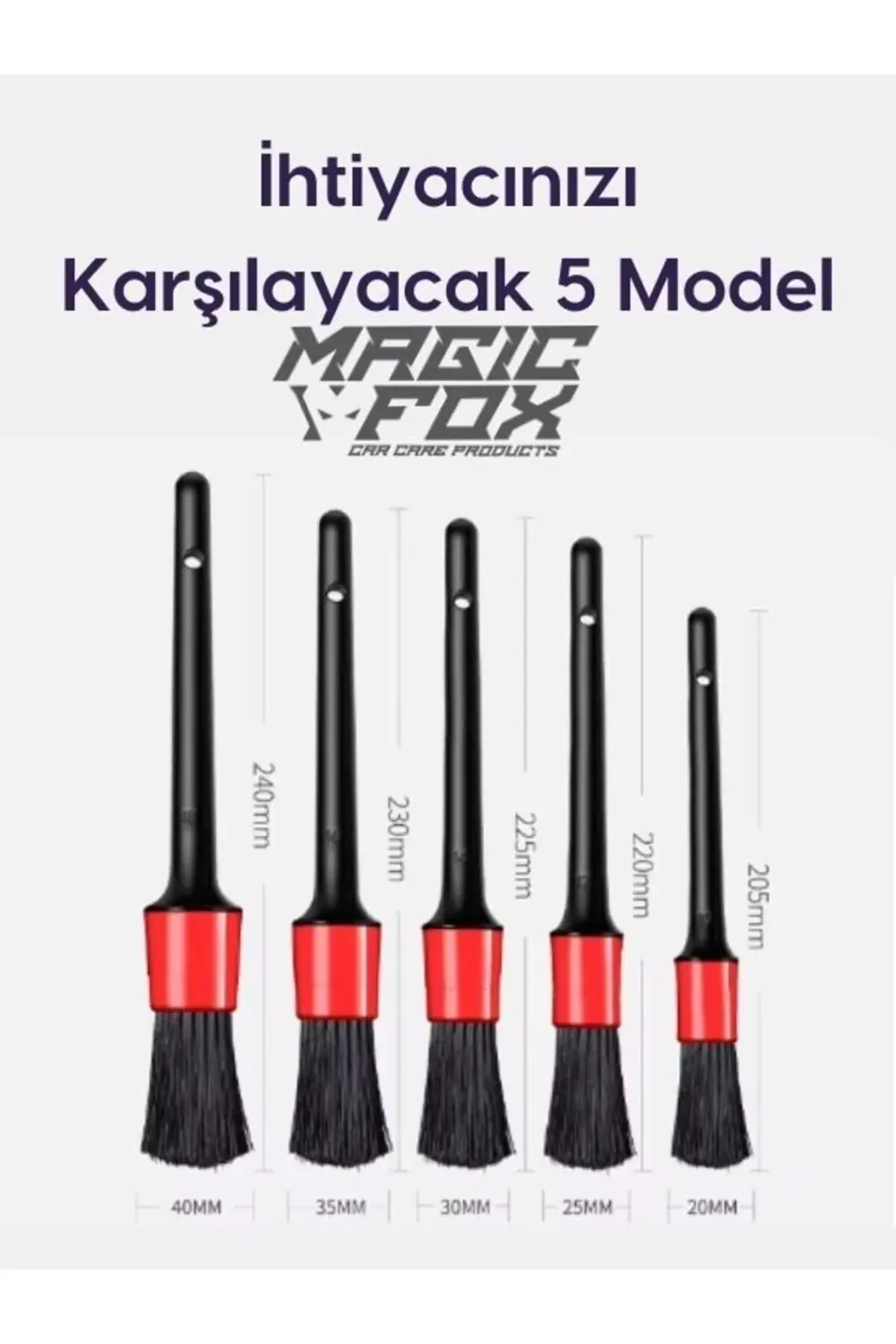 Detaylı Araba Temizlik Fırçası  Seti