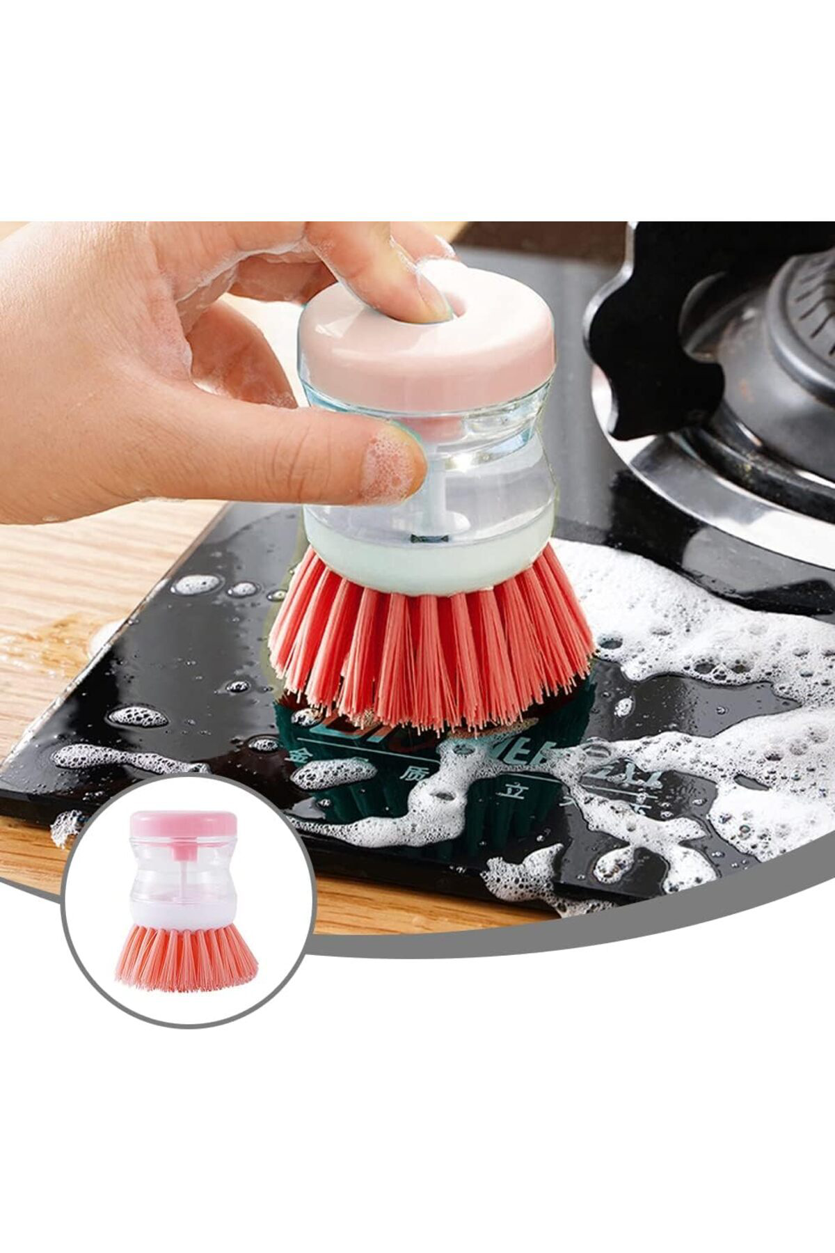 Deterjan Hazneli Bulaşık Yıkama Fırçası