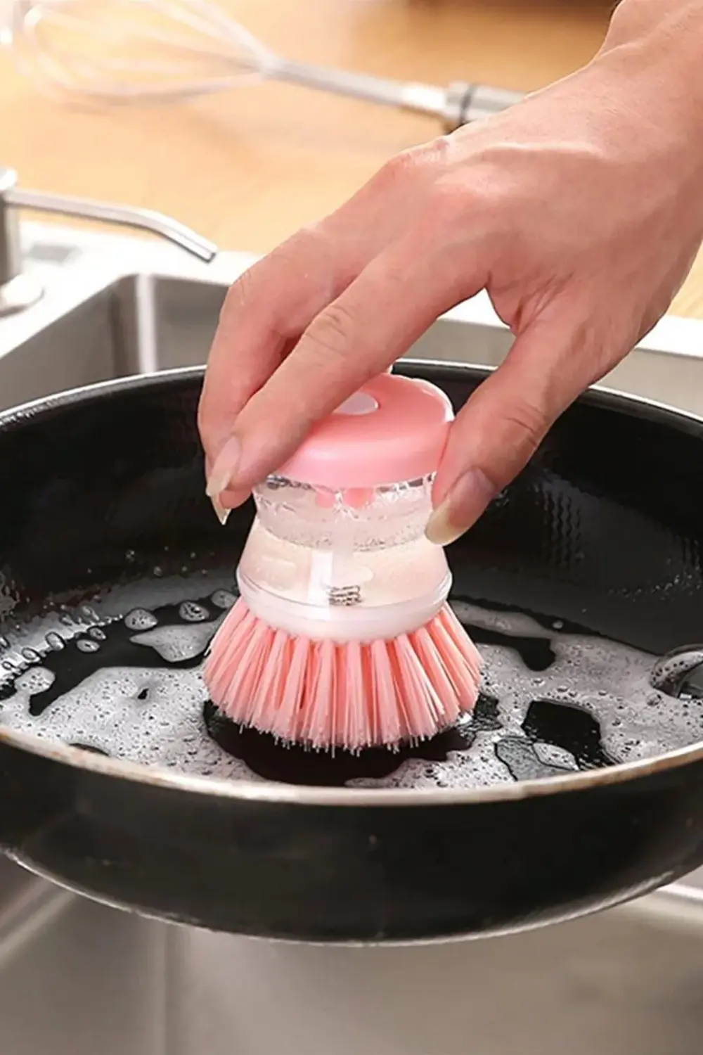 Deterjan Hazneli Bulaşık Yıkama Fırçası – Bulaşık Süngeri Ve Fırç