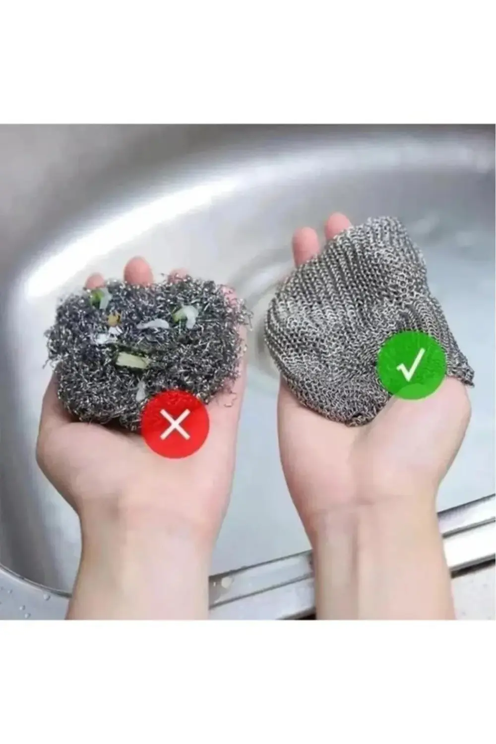 Deterjan Hazneli Kolay Bulaşık Yıkama Lavabo Tezgah Tabak Tencere