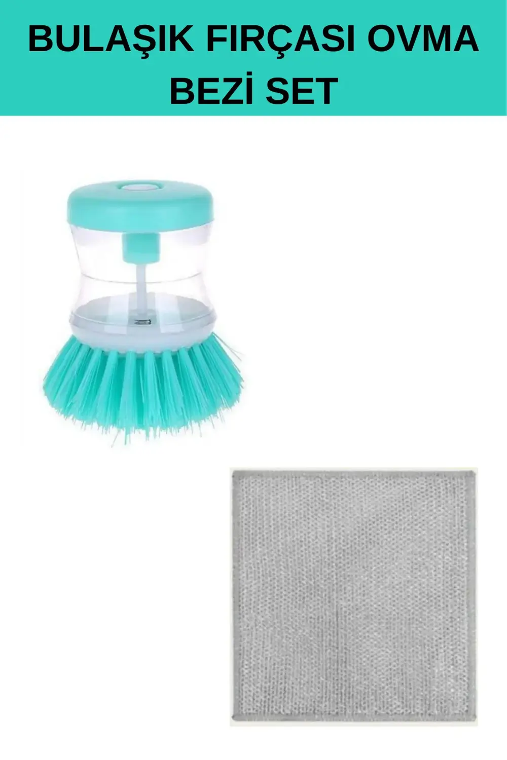 Deterjan Hazneli Kolay Bulaşık Yıkama Lavabo Tezgah Tabak Tencere