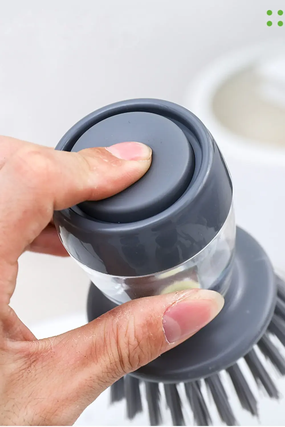 Deterjan Hazneli Kolay Bulaşık Yıkama Temizleme Fırçası Bulaşık S