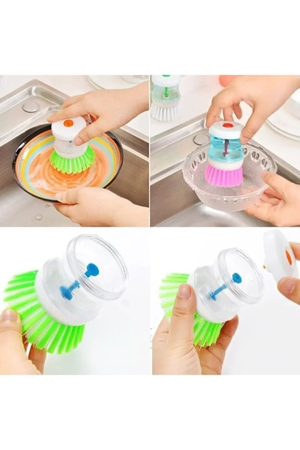 Deterjan Hazneli Kullanışlı Bulanık Fırçası Butonlu Pratik Kullan