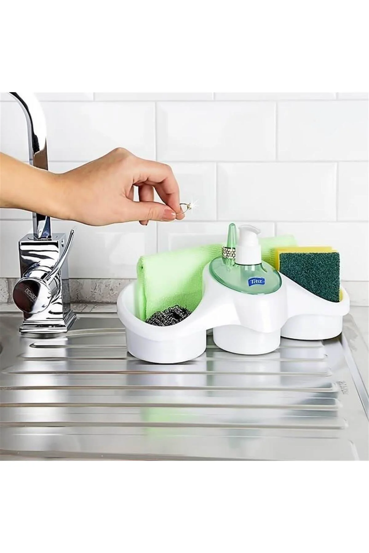 Deterjan Hazneli Süngerlik, Deterjan Bölmeli Sünger Kutusu, 2 Böl