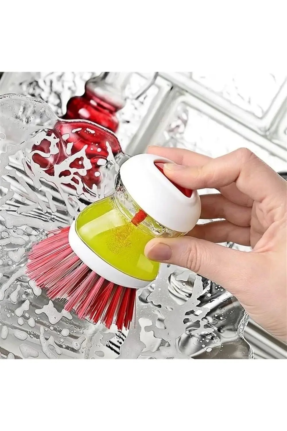 Deterjan Su Hazneli Pratik Bulaşık Fırçası, Deterjan Hazneli Fırç